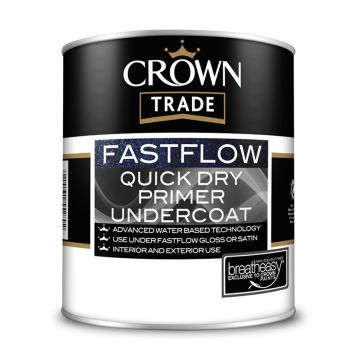 Crown Trade Fastflow Quick Dry Primer Undercoat Charcoal Grey 2.5L