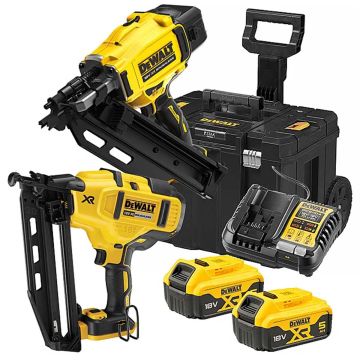 DEWALT 18V XR Brushless Cordless Nailer Twin Pack