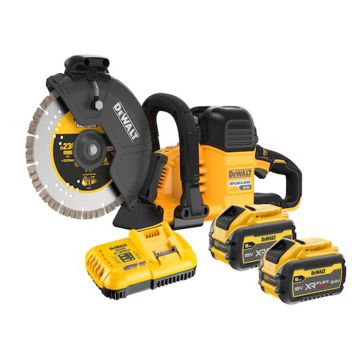 DeWalt DCS691X2 54V XR FLEXVOLT Cordless 230mm Concrete Saw Kit (2 x 9Ah)