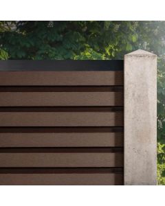Composite Prime Walnut HD Fence Board 1.83m