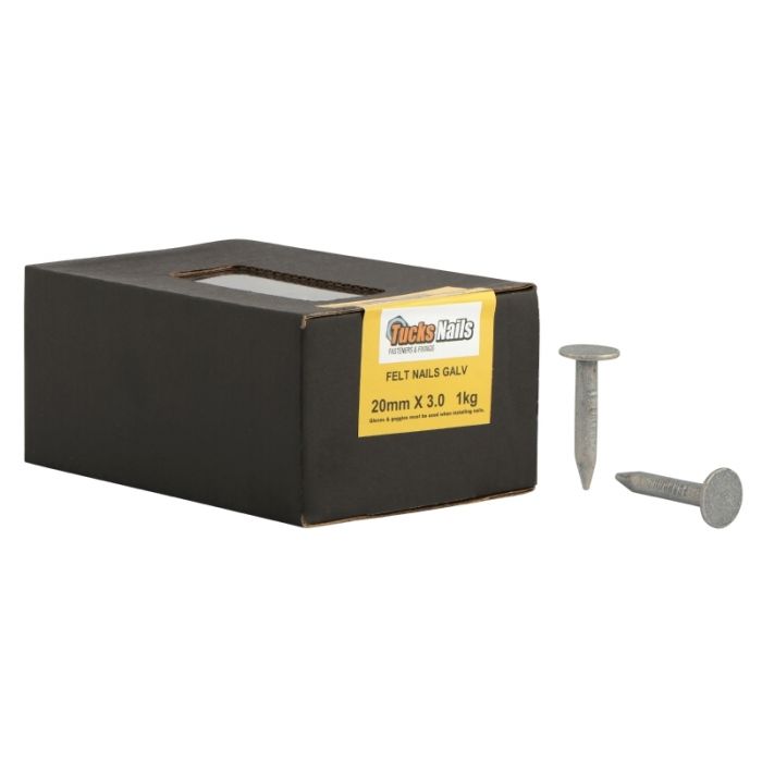 Felt Nails Galvanised 20mm x 3.0mm 1Kg Box main product photo