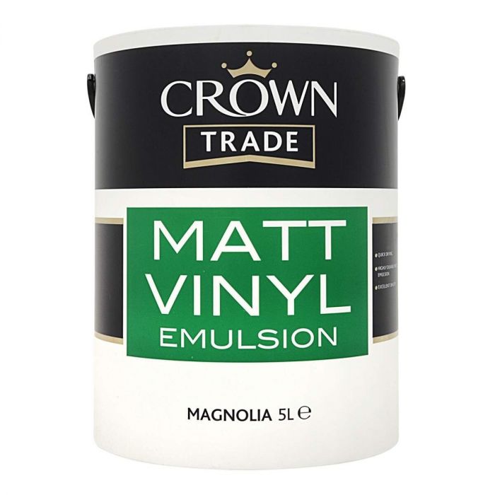 Crown Trade Matt Emulsion Magnolia 5L main product photo