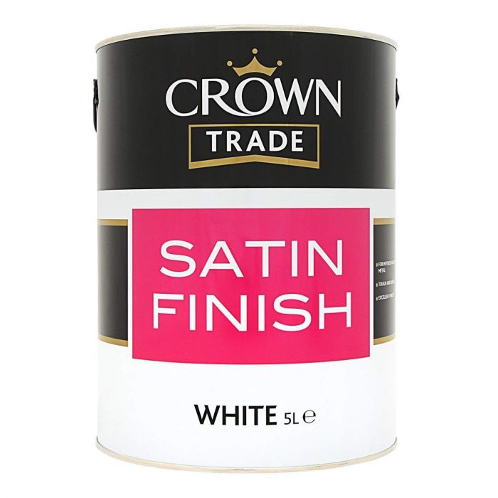 Crown Trade Satin Brilliant White 5L main product photo