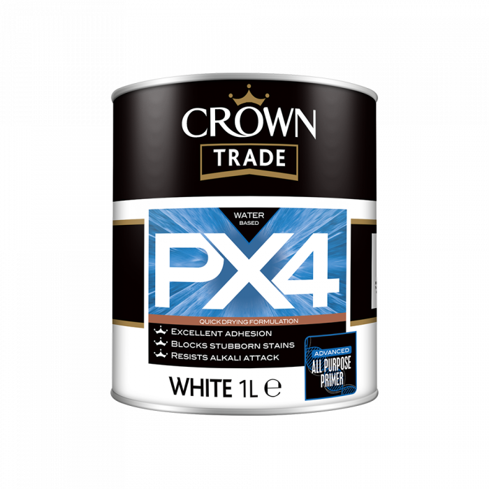 Crown Trade PX4 Primer White 1L main product photo