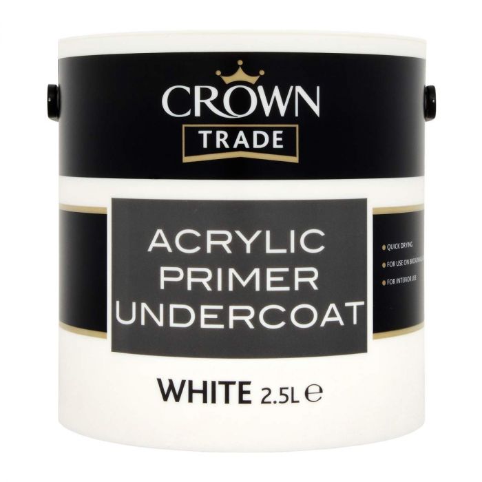 Crown Trade Acrylic Primer Undercoat White 2.5L main product photo