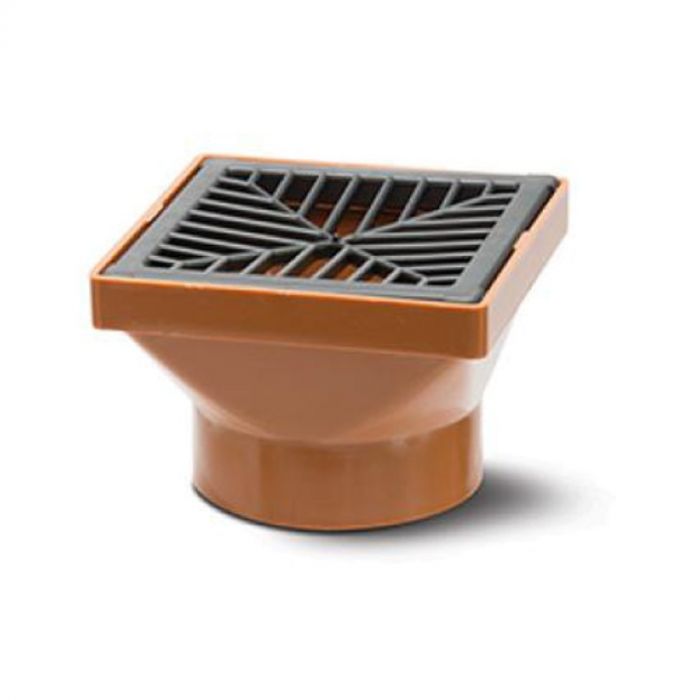 Polypipe UG414 Square Hopper & Grid 110mm main product photo
