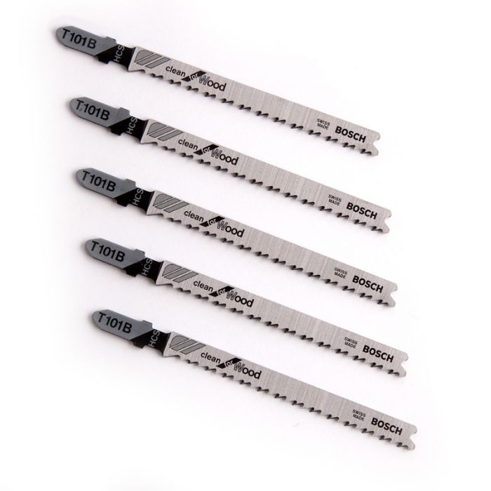 Bosch T101B HCS Clean for Wood Jigsaw Blades 5PC Pack main product photo