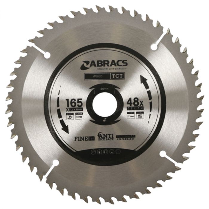 ABRACS Wood TCT Blade 165mm x 20mm x 48T (Cordless) main product photo