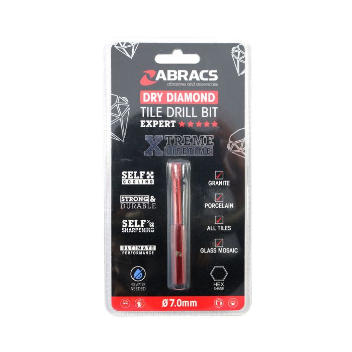 Abracs Diamond Dry Tile Drill Bit 7mm main product photo