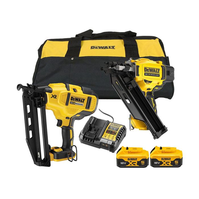 DEWALT 18V XR Brushless Cordless Nailer Twin Pack main product photo