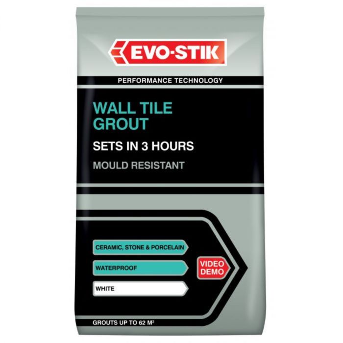Evo-Stik Wall Tile Grout White 1.5Kg main product photo
