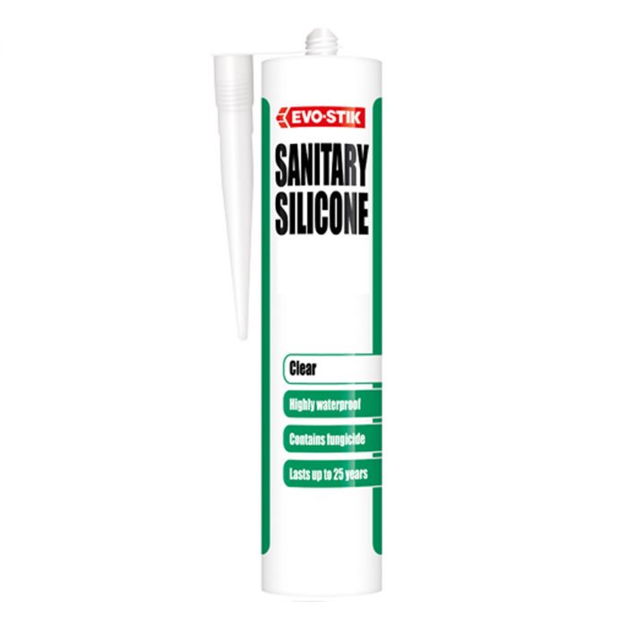 Evo-Stik Sanitary Silicone Clear 300ml main product photo