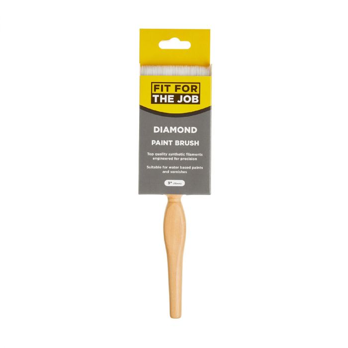 Fit For The Job Diamond Synthetic Paint Brush 3″ main product photo