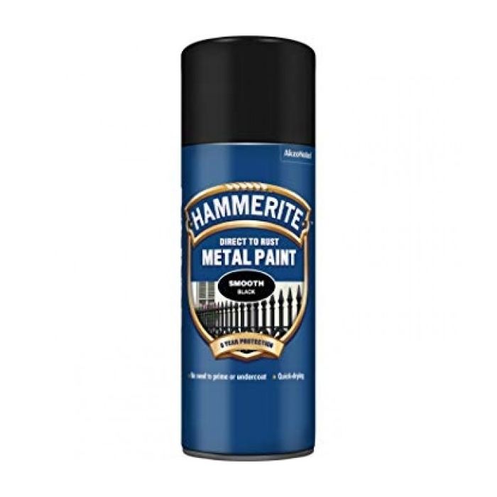 Hammerite Metal Paint Aerosol Smooth Black 400ml main product photo
