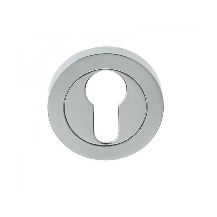 Jedo Designer Euro Profile Escutcheons on 50mm Round Rose Polished Chrome main product photo
