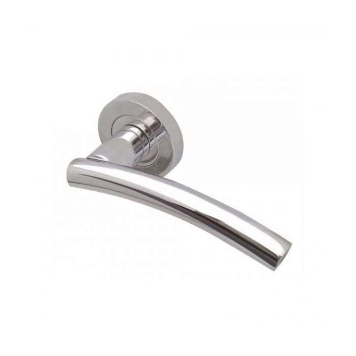 Curve Door Handle on Rose Polished Chrome main product photo