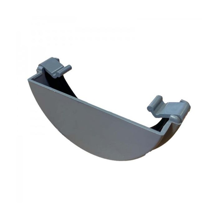 Round Stop End Grey 112mm main product photo
