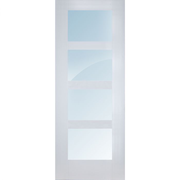 Shaker Internal White Primed 4 Lite Clear Glazed Door main product photo