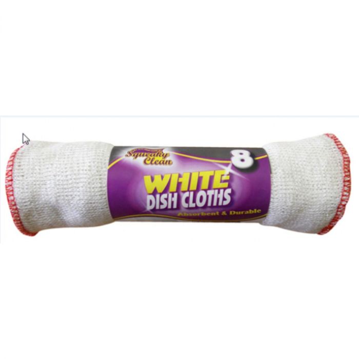 Squeaky Clean White Dish Cloths x 3 main product photo