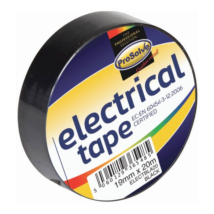 PVC Electrical Tape Black 19mm x 20Mt main product photo