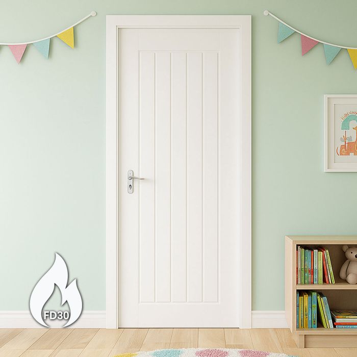 Newark Internal White Primed Fire Door main product photo