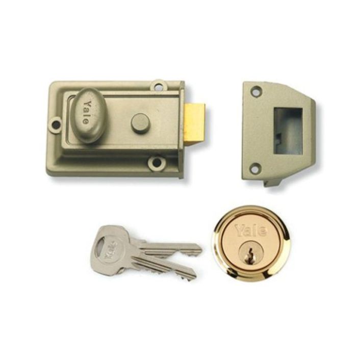Yale 77 Cylinder Rim Nightlatch PB main product photo