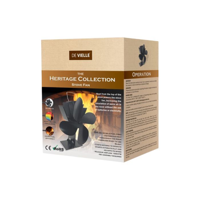 De Vielle Heritage 4 Blade Stove Fan main product photo