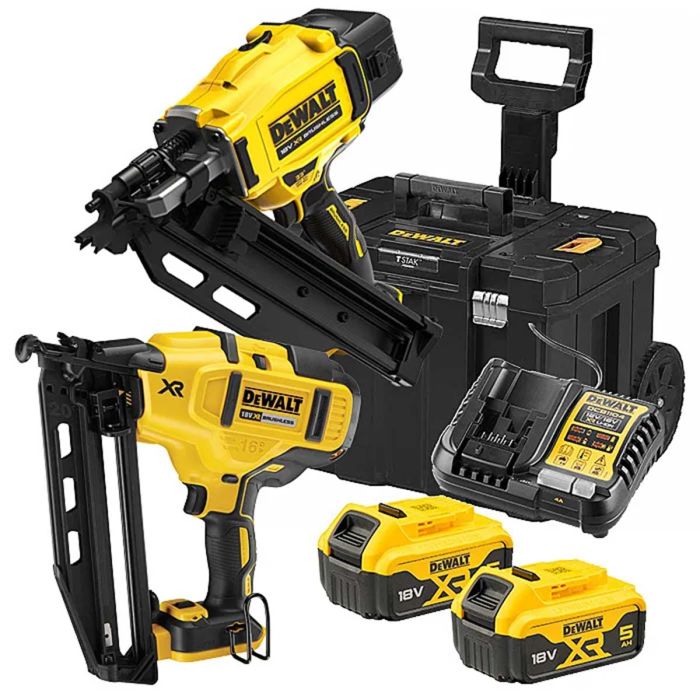 DEWALT 18V XR Brushless Cordless Nailer Twin Pack main product photo