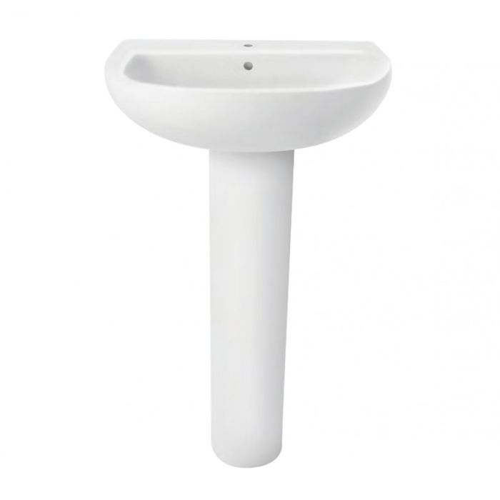 Roca Havana 550mm 1 Tap White Basin & Pedestal Pack main product photo