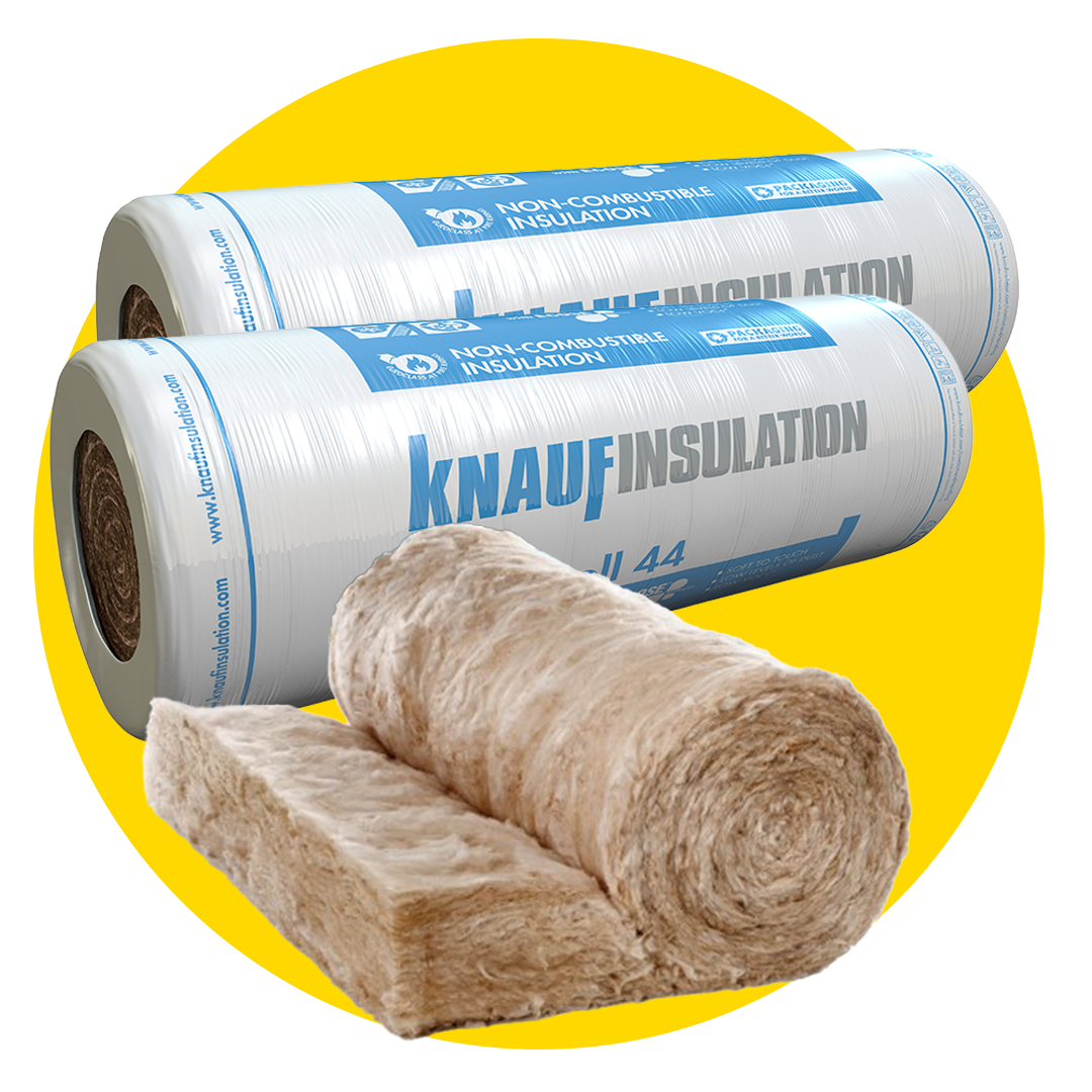 Knauf Loft Roll 44 glass mineral wool insulation rolls