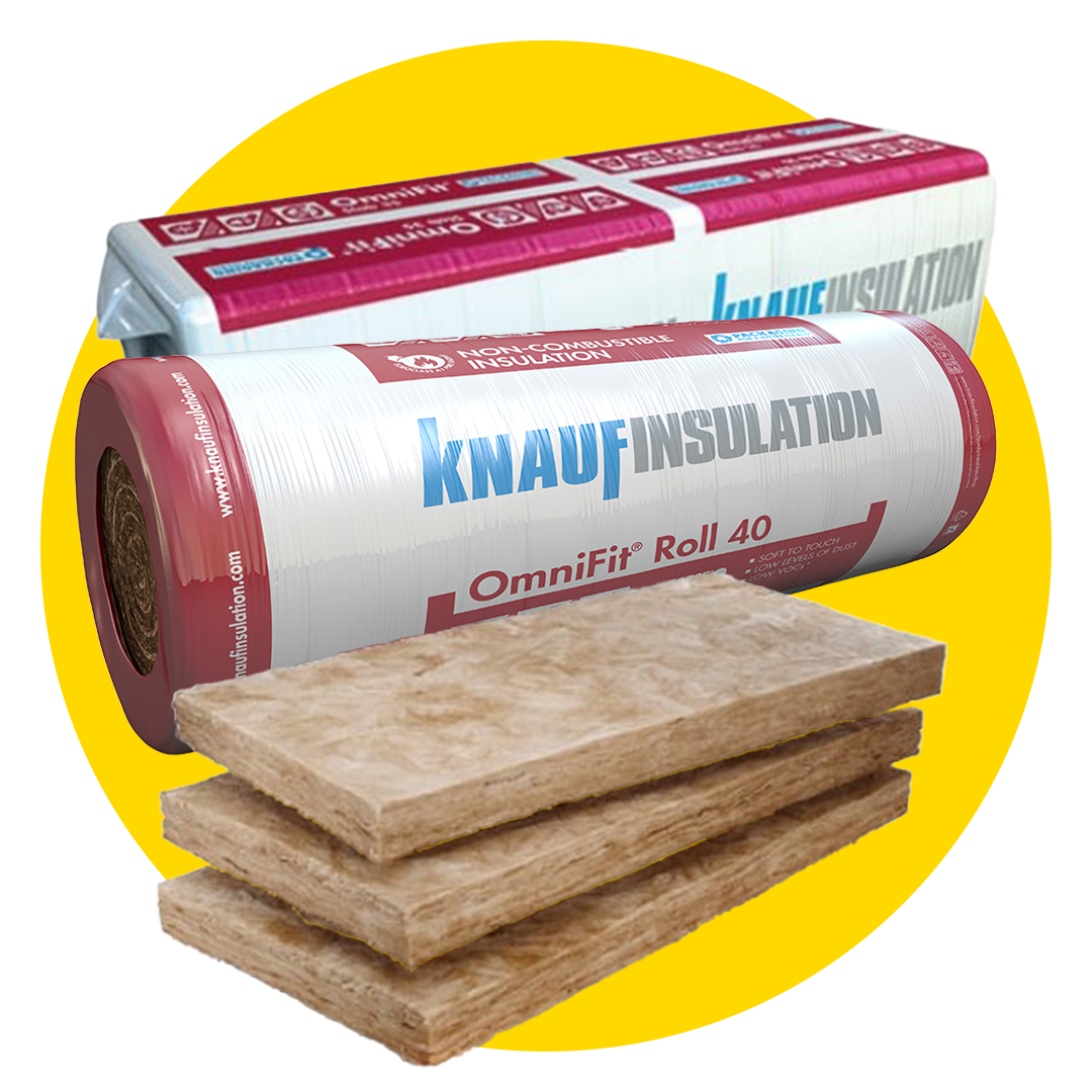 Knauf OmniFit multi-purpose insulation rolls and slabs