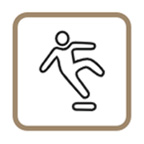 Slip resistant safety icon for composite decking