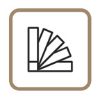 Modern colour tones swatch icon for decking