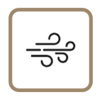 Wind resistant composite fencing feature icon